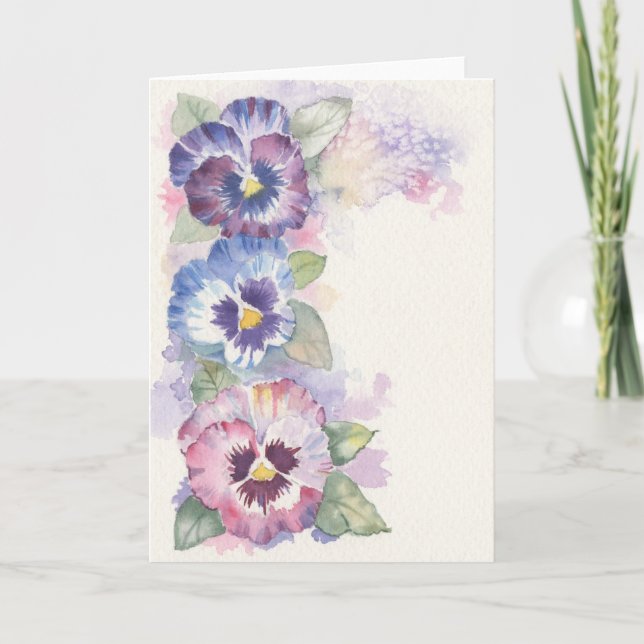 The Beautiful Pansy Card (Front)