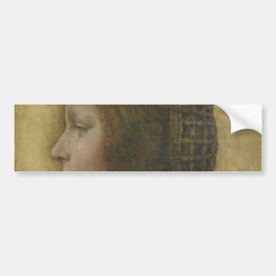 The Beautiful Princess (by Leonardo da Vinci) Bumper Sticker