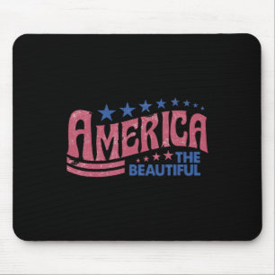 The Beautiful Retro Vintage American 4th Of July Mouse Pad