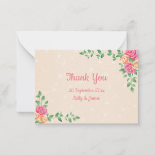 The Beautiful Roses Flower Thank You Card