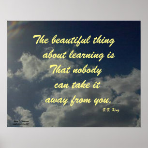 THE BEAUTIFUL THING ABOUT LEARNING B.B.KING POSTER