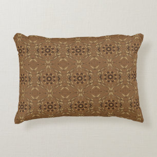 The beauty flower motifs on Kawung batik design wi Decorative Cushion