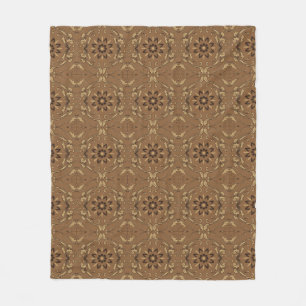 The beauty flower motifs on Kawung batik design wi Fleece Blanket