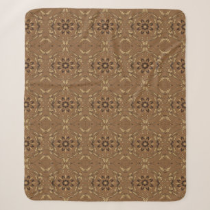 The beauty flower motifs on Kawung batik design wi Sherpa Blanket