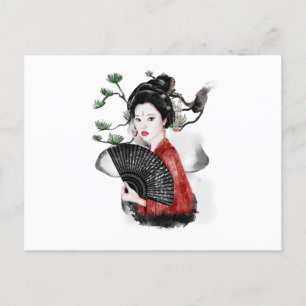The beauty of a Japanese geisha Postcard
