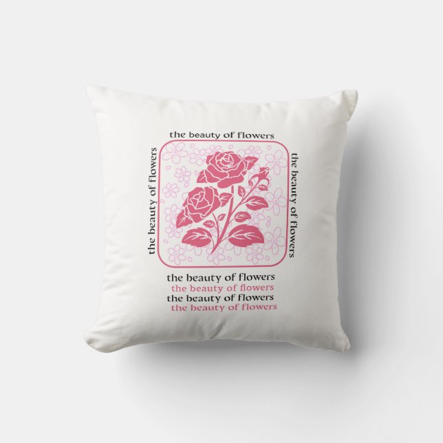 the beauty of flowers cushion (Front)