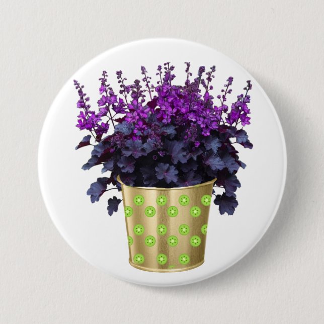  The Beauty of Houseplants and Flowers" 7.5 Cm Round Badge (Front)