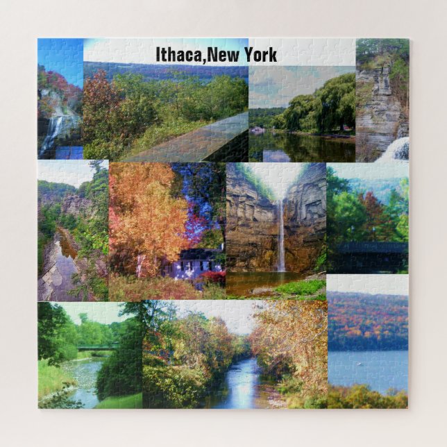 THE BEAUTY OF ITHACA, NEW YORK   JIGSAW PUZZLE (Horizontal)