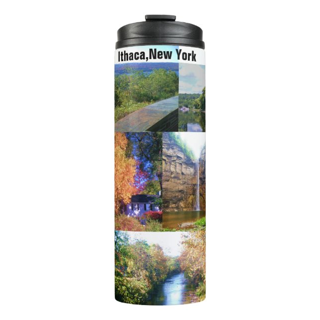 THE BEAUTY OF ITHACA, NEW YORK   THERMAL TUMBLER (Front)
