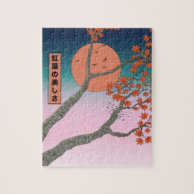 The beauty of maple leaves jigsaw puzzle (Vertical)
