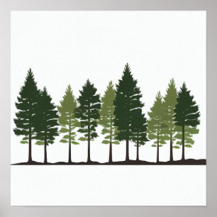 The Beauty of Minimalist Pine Tree Art Poster