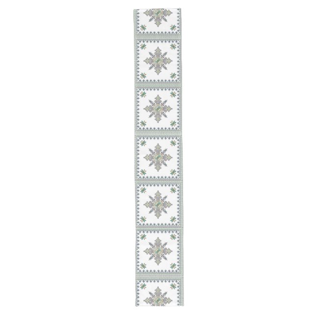 The Beauty of Moroccan Embroidery Long Table Runner (Front)