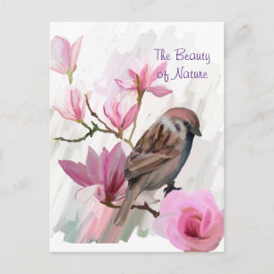 The Beauty of Nature  Floral Acrylic Postcard
