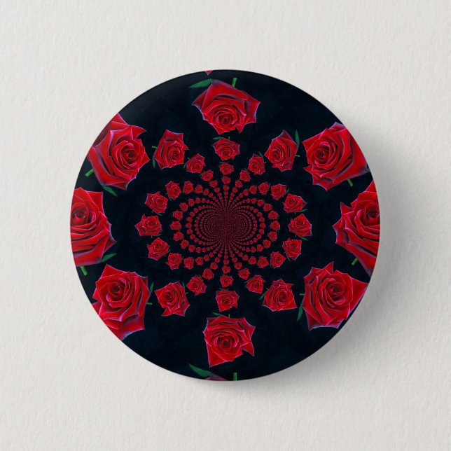 The Beauty of Roses: Floral Fantasy  6 Cm Round Badge (Front)