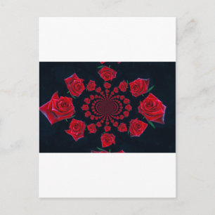 The Beauty of Roses: Floral Fantasy  Holiday Postcard