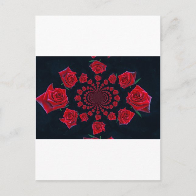 The Beauty of Roses: Floral Fantasy  Holiday Postcard (Front)