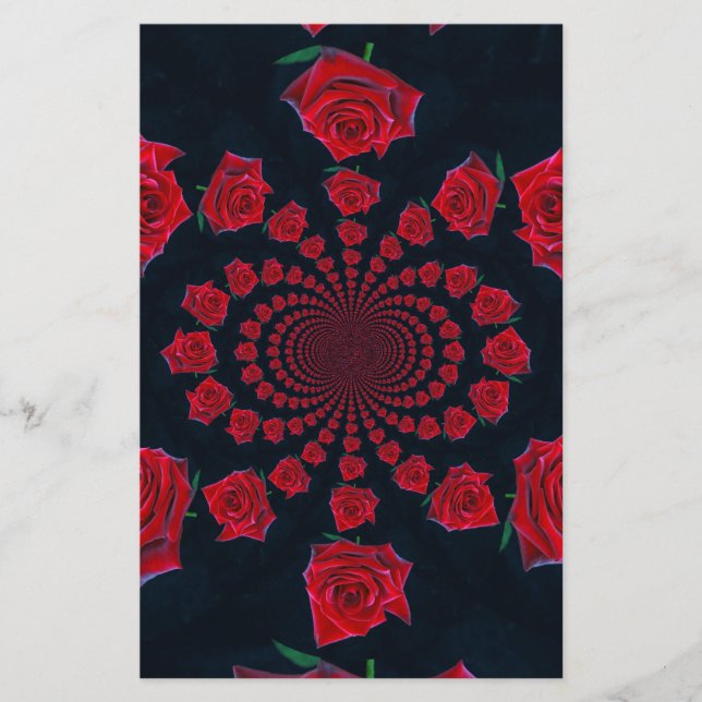 The Beauty of Roses: Floral Fantasy  Stationery (Front)