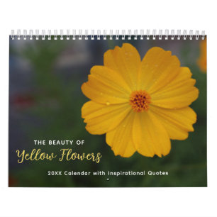 The Beauty of Yellow Flowers Calendar