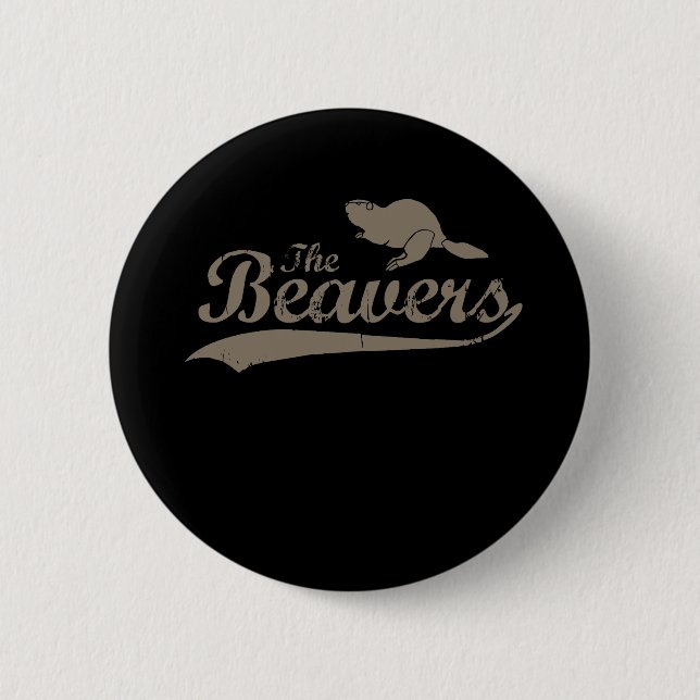 THE BEAVERS 6 CM ROUND BADGE (Front)