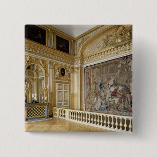 The bedchamber of Louis XIV 15 Cm Square Badge