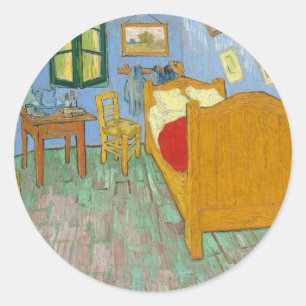 The Bedroom - Vincent van Gogh (1889) Classic Round Sticker