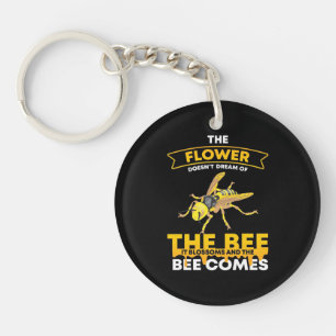 The Bee Comes Key Ring