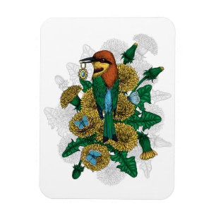The bee eater with the golden pendant magnet