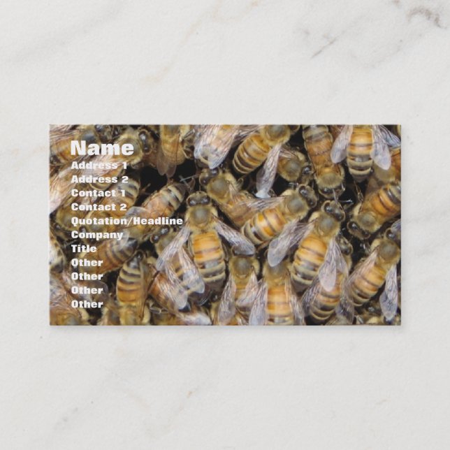 The Bee Hive Business Card (Front)