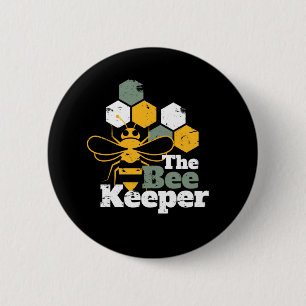 The Bee Keeper Funny Honey Bee Lover 6 Cm Round Badge