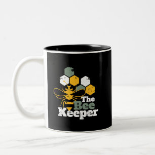 The Bee Keeper Funny Honey Bee Lover Two-Tone Coffee Mug