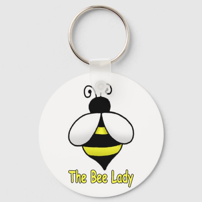 The Bee Lady yellow Key Ring (Front)