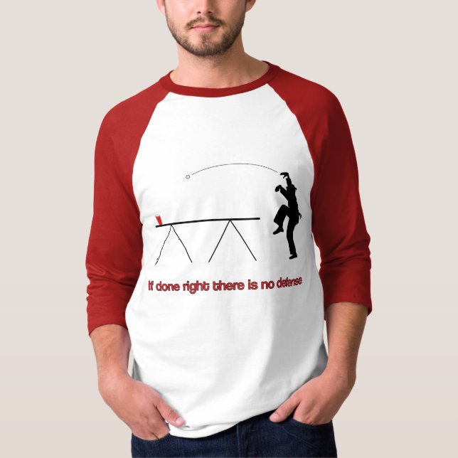 The Beer Pong Crane Shirt with no top text (Front)