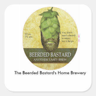The Beerded Bastard's Home Brewery sticker sheet