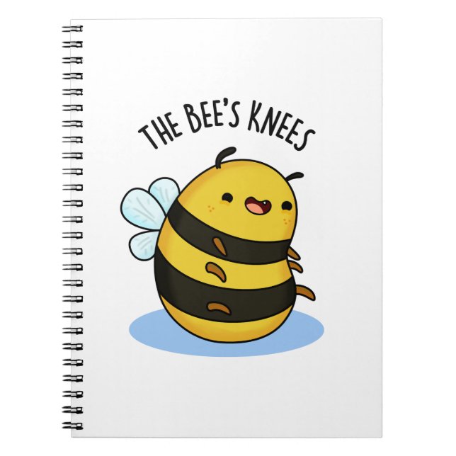 The Bees Knees Funny Bumble Bee Pun Notebook (Front)