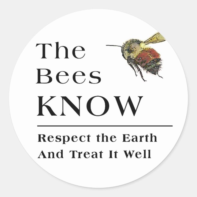 The Bees Know Classic Round Sticker (Front)