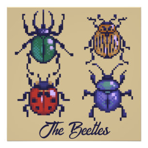 The Beetles Pixel Arts Photo Print