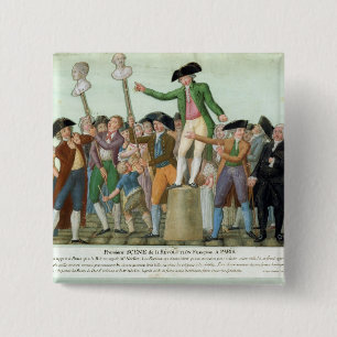 The Beginning of the French Revolution 15 Cm Square Badge