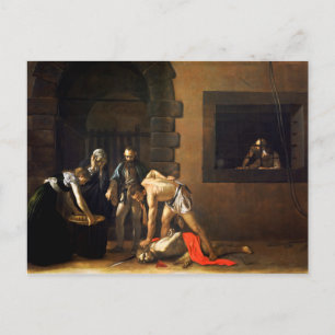 The Beheading of St John the Baptist by Caravaggio Postcard