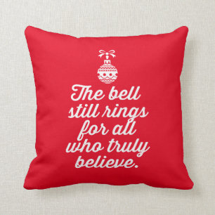 "The bell still rings" Personalized Red Cushion