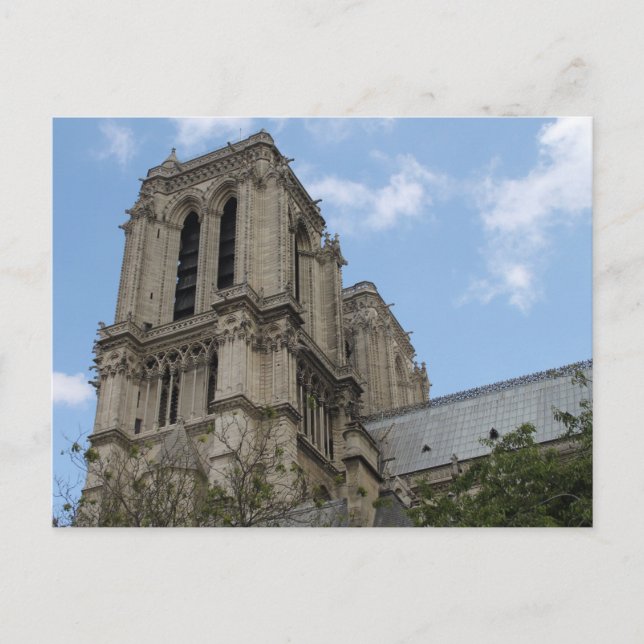 The bell towers of Notre Dame Cathedral, Paris Postcard (Front)