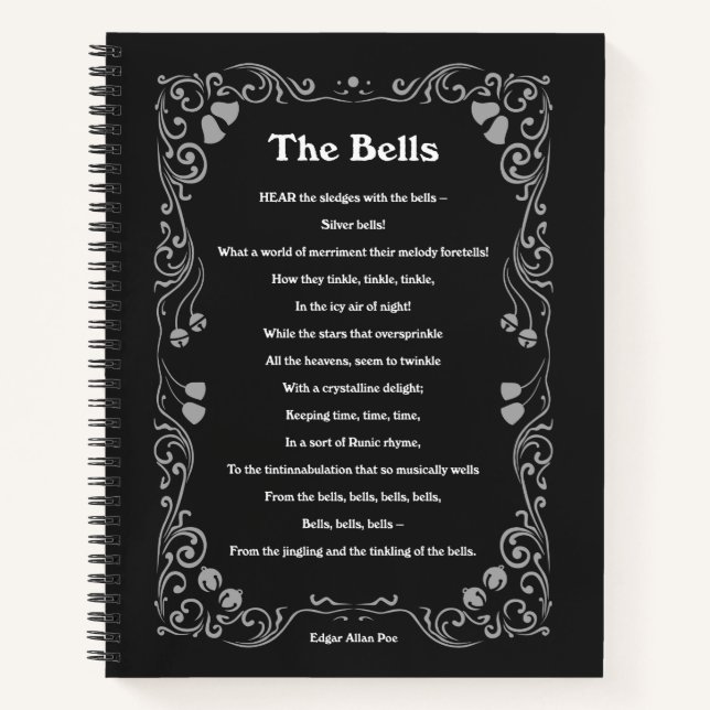 The Bells by Edgar Allan Poe Notebook (Front)