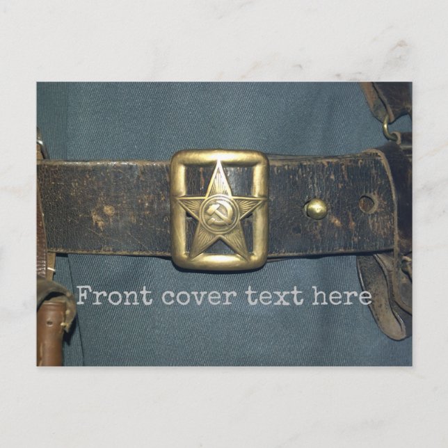 The BELT of the OFFICER of the red army of the RSF Postcard (Front)