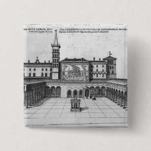 The Benediction Loggia of the Old Vatican 15 Cm Square Badge