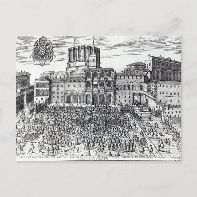 The Benediction of Pope Pius V Postcard (Front)