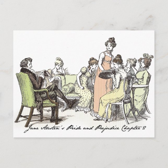 The Bennet Family - Jane Austen Pride & Prejudice Postcard (Front)