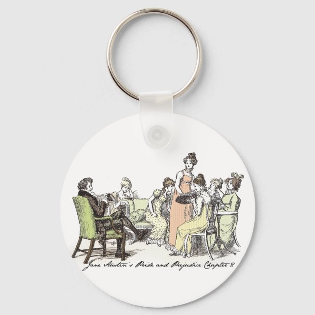 The BennetFamily - Jane Austen Pride & Prejudice Key Ring (Front)