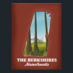The Berkshires Massachusetts map Poster<br><div class="desc">The Berkshires Massachusetts map in a beautiful vintage style.</div>