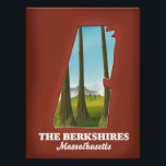 The Berkshires Massachusetts map Poster<br><div class="desc">The Berkshires Massachusetts map in a beautiful vintage style.</div>