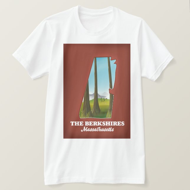 The Berkshires Massachusetts map T-Shirt (Design Front)