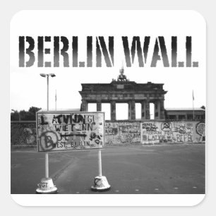 The Berlin Wall Germany 1989 - Pro Photo Square Sticker